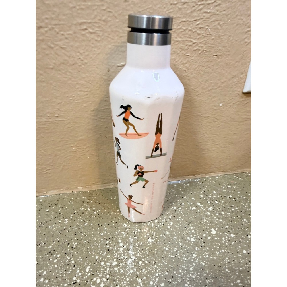 Rifle Paper Co. x Corkcicle Canteen Bottle‎ 16oz Sports Girl - HEW White